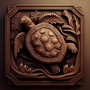 3D model Tortuga Two Treasures game (STL)